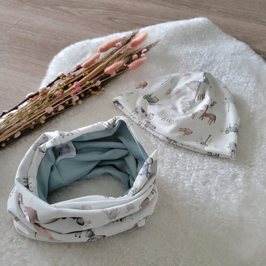 Loopschal "Lilly" + Beanie "Alex" - Franzis Nähatelier