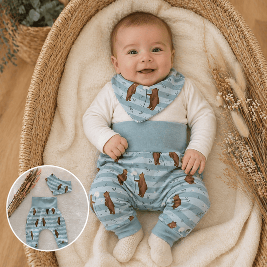 Pumphose "Kleines Wunder" + Baby - Halstuch "Bambini" - Franzis Nähatelier