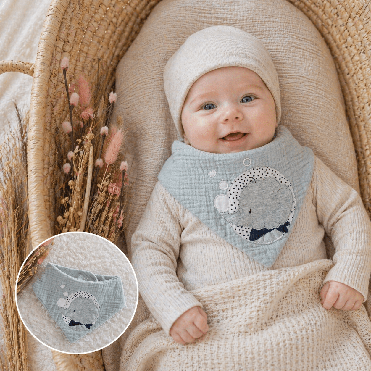Baby - Halstuch "Bambini" Elefant - Franzis Nähatelier