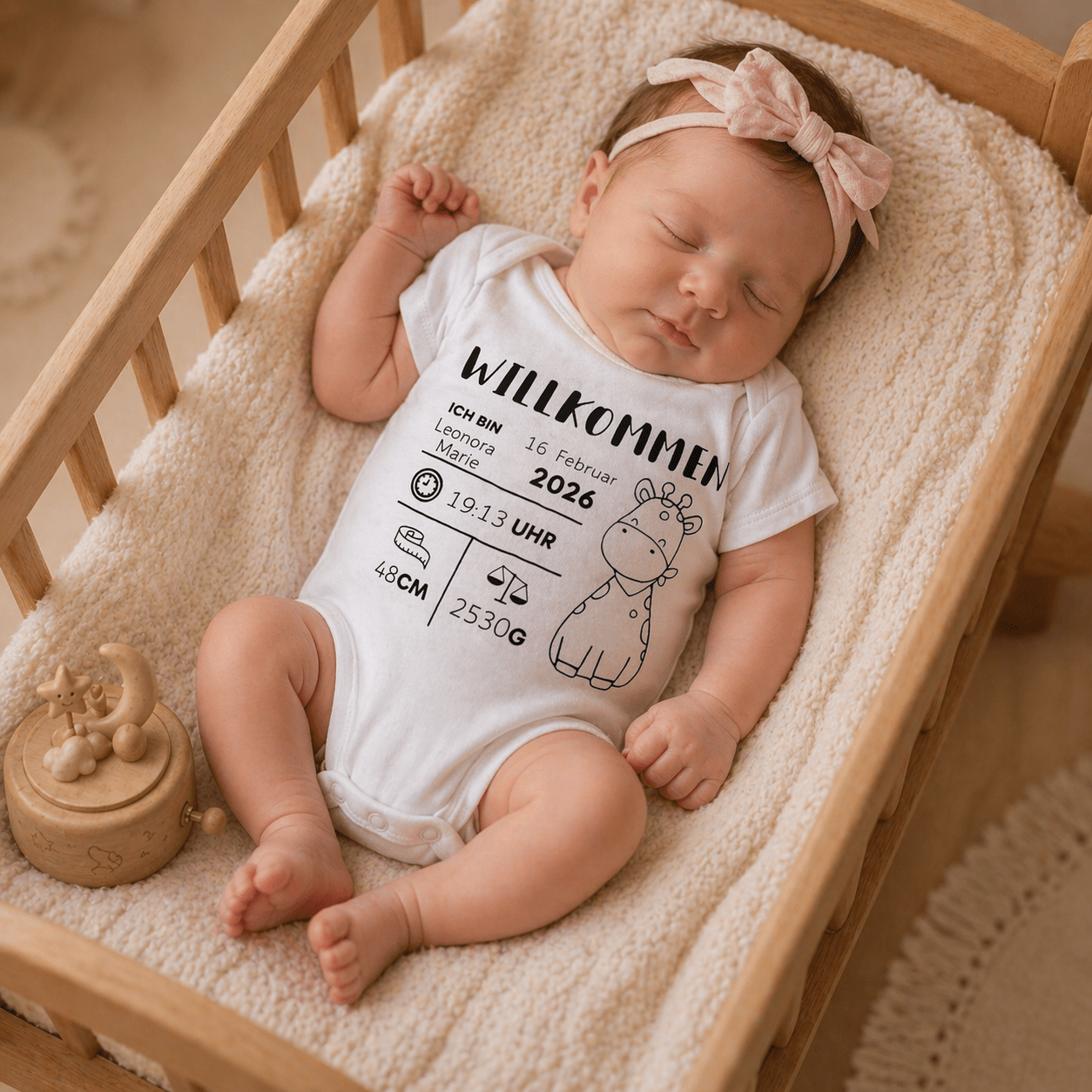 Babybody "Willkommen" - Franzis Nähatelier